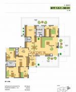 ARTHUR - 5i byt v novostavbe 329,73m2 - SKOLAUDOVANÉ!!!